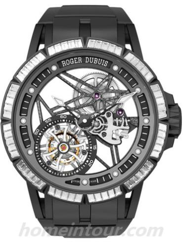 罗杰·杜彼RDDBEX0480男表Excalibur王者系列-黑色表带/表径45mm