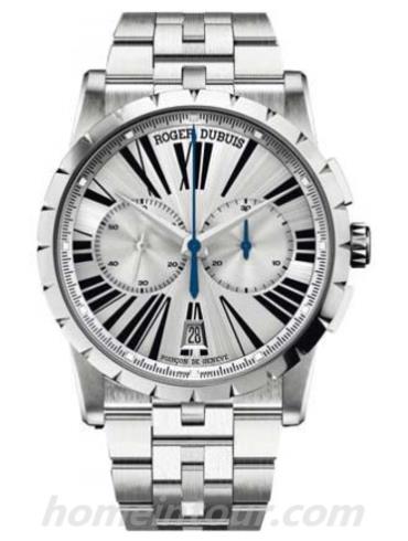 罗杰·杜彼RDDBEX0451男表Excalibur王者系列-银色表带/表径42mm