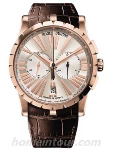罗杰·杜彼RDDBEX0390男表Excalibur王者系列-深棕色表带/表径42mm