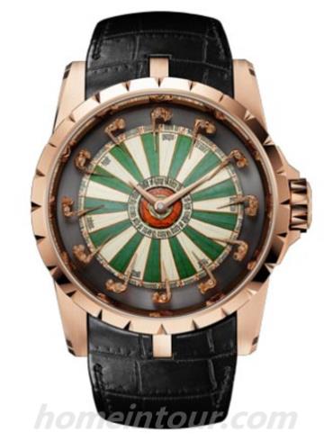 罗杰·杜彼RDDBEX0398男表Excalibur王者系列-黑色表带/表径45mm