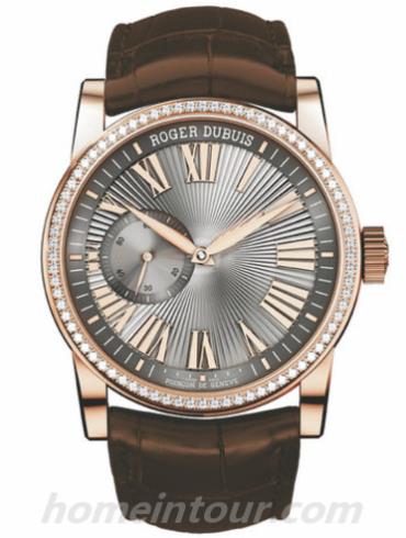 罗杰·杜彼RDDBHO0566男表Hommage系列-棕色表带/表径42mm