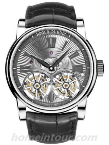 罗杰·杜彼RDDBHO0562男表Hommage系列-黑色表带/表径45mm