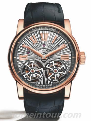 罗杰·杜彼RDDBHO0563男表Hommage系列-棕色表带/表径45mm