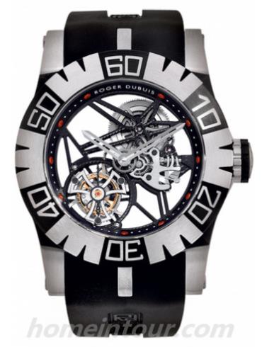 罗杰·杜彼RDDBSE0185男表Hommage系列-黑色表带/表径48mm
