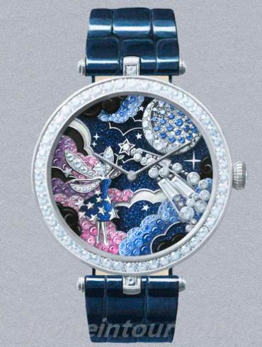 梵克雅宝Nuit Feerique女表非凡表盘腕表系列-蓝色表带/表径41mm