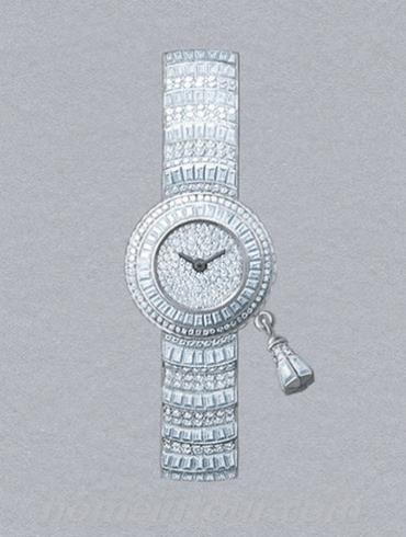 梵克雅宝Sweet_Charms_Pavee_Bracelet_Joaillier女表梵克雅宝高级珠宝系列-钻石白表带/表径21mm