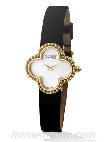 梵克雅宝VCARD22000女表Alhambra系列-黑色表带/表径25x25 mm mm