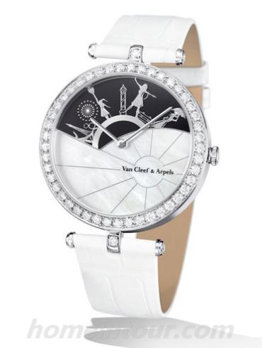 梵克雅宝VCARO3ZB00女表诗意复杂功能系列-白色表带/表径38mm