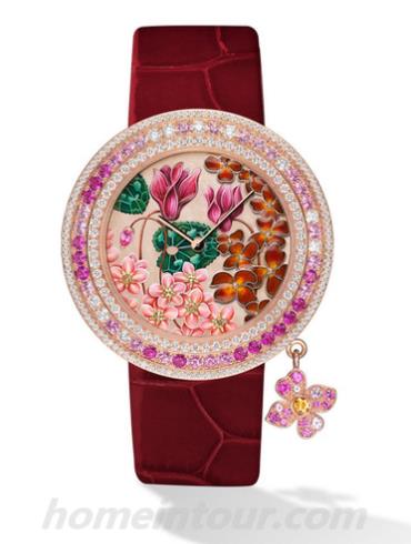 梵克雅宝VCARO4JW00女表非凡表盘腕表系列-红色表带/表径38mm