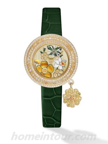 梵克雅宝VCARO4JU00女表非凡表盘腕表系列-绿色表带/表径25mm