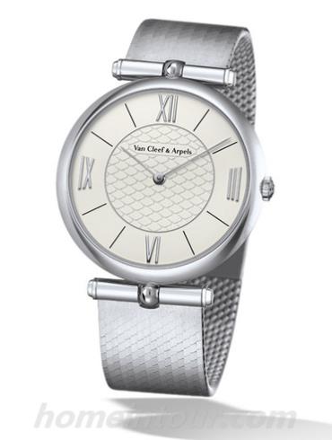 梵克雅宝VCARO4FW00女表Pierre Arpels系列-银白色表带/表径38mm