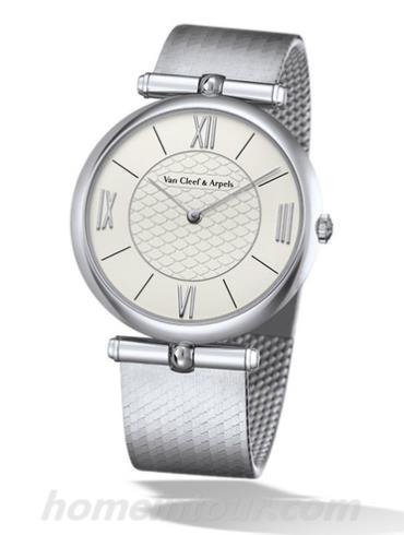 梵克雅宝VCARO4FX00女表Pierre Arpels系列-银白色表带/表径38mm