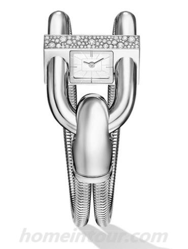 梵克雅宝VCARO4IK00女表Cadenas系列-银白色表带/表径17x26 mmmm