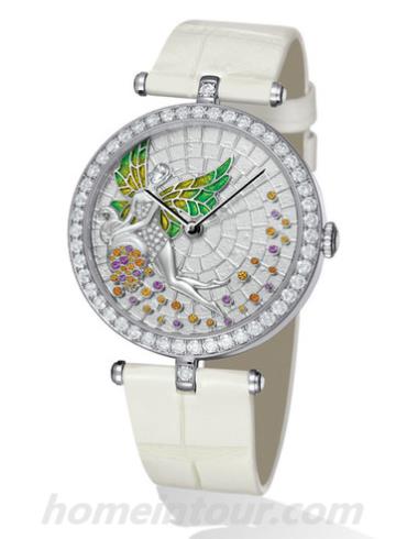 梵克雅宝VCARO30900女表非凡表盘腕表系列-白色表带/表径38mm