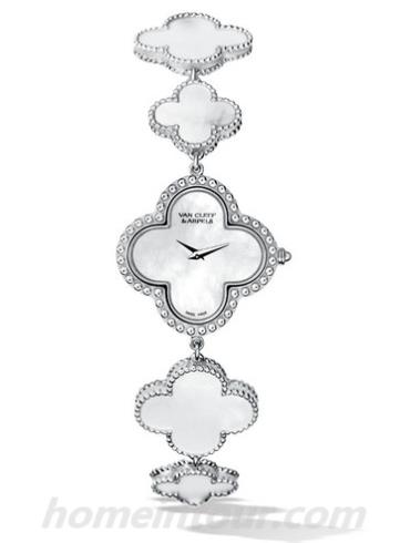 梵克雅宝VCARO40S00女表Alhambra系列-银白色表带/表径26x26mm