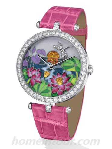 梵克雅宝VCARO30500女表非凡表盘腕表系列-粉红色表带/表径38mm