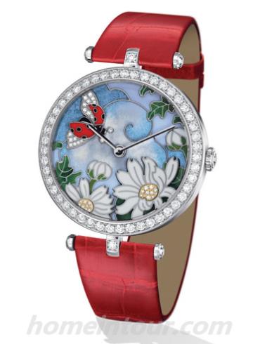 梵克雅宝VCARO30600女表非凡表盘腕表系列-鲜红色表带/表径38mm