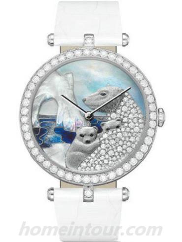 梵克雅宝VCARO22F00请选择非凡表盘腕表系列-白色表带/表径38mm