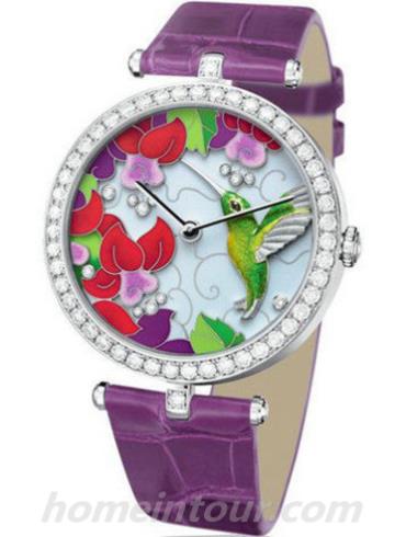 梵克雅宝VCARO1EP00请选择非凡表盘腕表系列-紫色表带/表径—mm