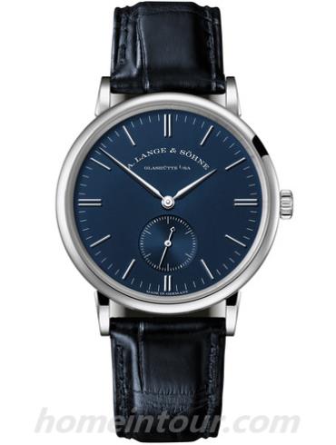 朗格380.028男表SAXONIA系列-蓝色表带/表径38.5mm