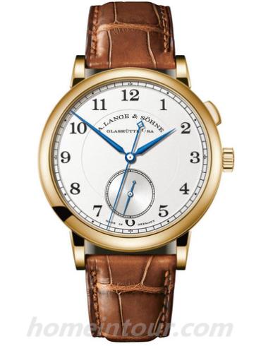 朗格297.021男表1815系列-棕色表带/表径40.5mm