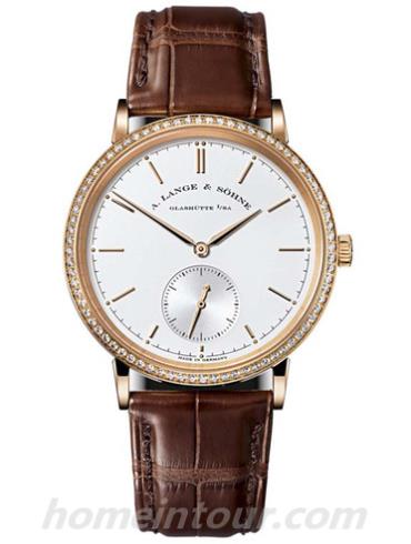 朗格842.032男表SAXONIA系列-棕色表带/表径38.5mm