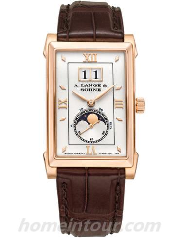 朗格118.032男表CABARET系列-棕色表带/表径25.5x36.6mm