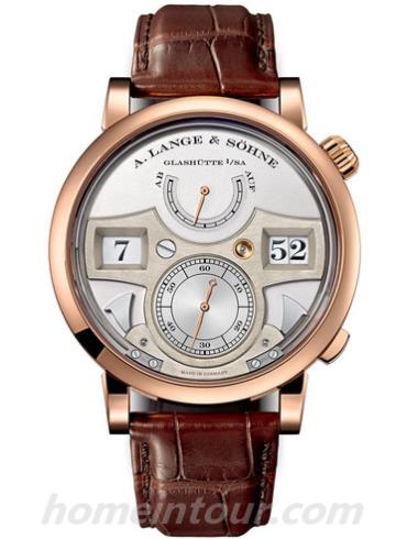 朗格145.032男表ZEITWERK猫头鹰系列-黑色表带/表径44.2mm