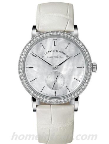 朗格878.029女表SAXONIA系列-白色表带/表径35.0mm