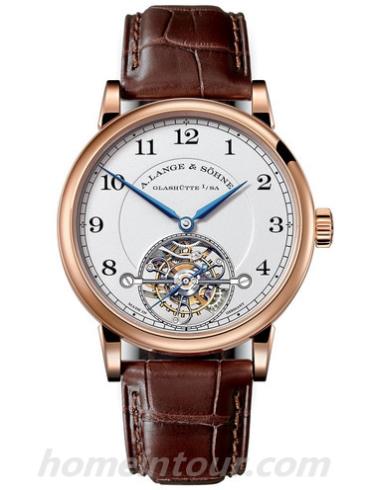 朗格730.032男表1815系列-红棕色表带/表径39.5mm