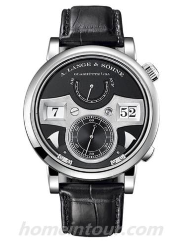 朗格145.029男表ZEITWERK猫头鹰系列-黑色表带/表径44.2mm