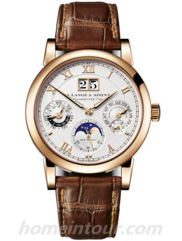 朗格310.032男表SAXONIA系列-棕色表带/表径38.5mm