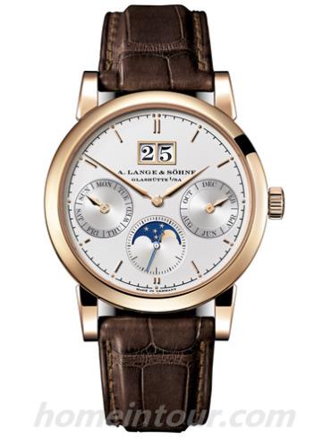 朗格330.032男表SAXONIA系列-棕色表带/表径38.5mm