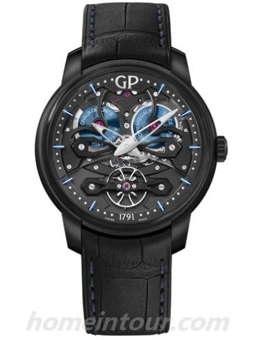 芝柏84000-21-632-BH6A男表Bridges 金桥系列-黑色表带/表径45mm