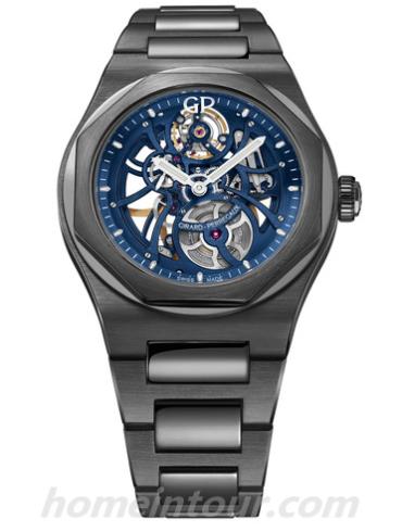 芝柏81015-32-432-32A男表Laureato桂冠系列-黑色表带/表径42mm