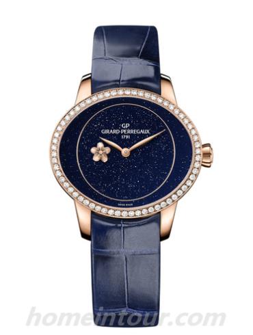 芝柏80484D52A401-CK4E女表Laureato桂冠系列-蓝色表带/表径35.4x30.4mm