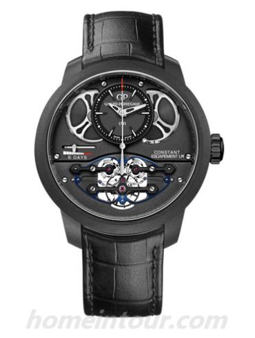 芝柏93505-39-633-BA6J男表Bridges 金桥系列-黑色表带/表径46mm