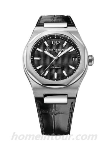 芝柏81010-11-634-BB6A男表Laureato桂冠系列-黑色表带/表径42mm