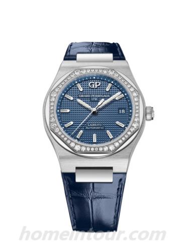 芝柏81005D11A431-BB4A女表Laureato桂冠系列-深蓝色表带/表径38mm