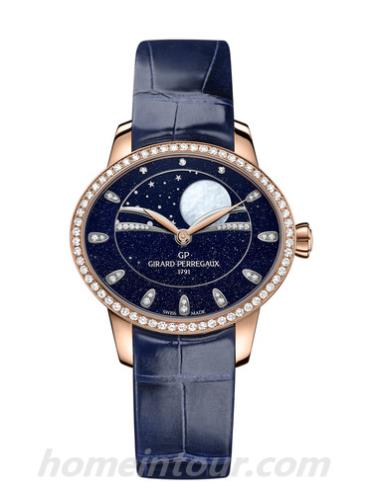 芝柏80496D52A451-CK4A女表Cat'seye 猫眼系列-深蓝色表带/表径35.40x30.40mm