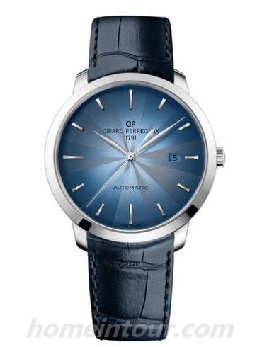 芝柏49555-11-431-BB60男表GP 1966系列-深蓝色表带/表径40mm