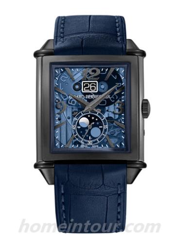 芝柏25882-21-423-BB4A男表VINTAGE 1945系列-深蓝色表带/表径36.10x35.25mm