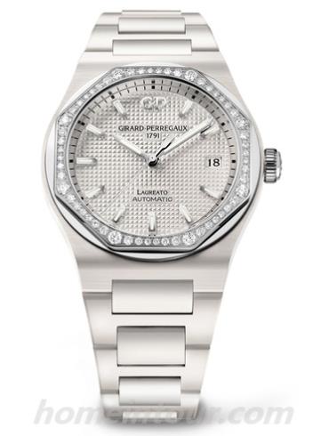 芝柏81005D34A731_32A女表Laureato桂冠系列-白色表带/表径38mm