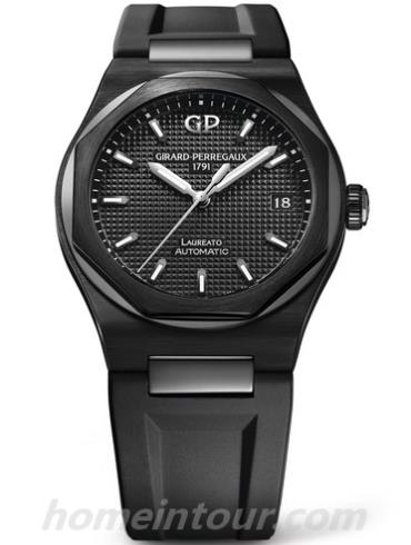 芝柏81005-32-631-BB6A男表Laureato桂冠系列-黑色表带/表径38mm