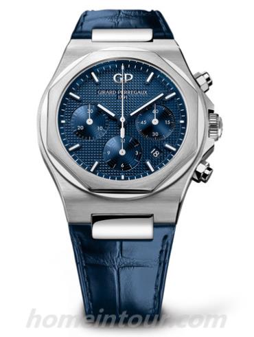 芝柏81020-11-432-BB4A男表Laureato桂冠系列-蓝色表带/表径42mm