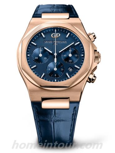 芝柏81020-52-432-52A男表Laureato桂冠系列-蓝色表带/表径42mm