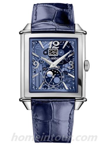 芝柏25882-11-421-BB4A男表VINTAGE 1945系列-蓝色表带/表径36.1×35.25mm