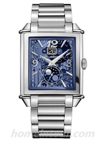 芝柏25882-11-421-11A男表VINTAGE 1945系列-蓝色表带/表径36.1×35.25mm