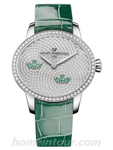 芝柏80489D53A1B3-CKAA女表CAT’S EYE系列-绿色表带/表径35.44 X 30.44mm