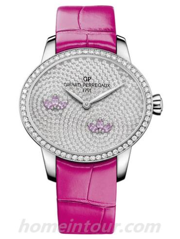 芝柏80489D53A1B4-CK9A女表CAT’S EYE系列-粉色表带/表径35.44 X 30.44mm